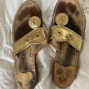 Jack Rogers Gold Sandals